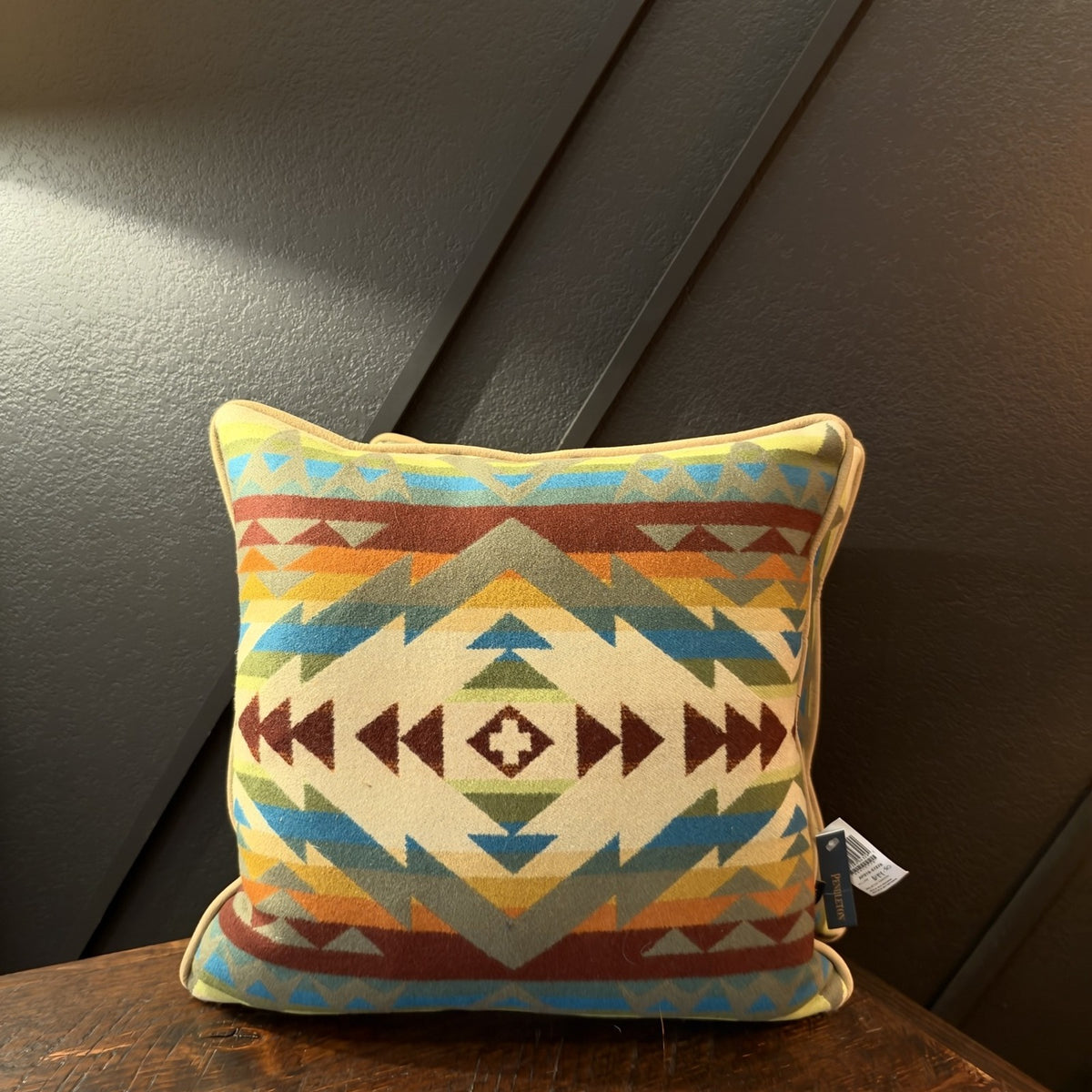 Pendleton Southwestern Geometric Accent Pillow – 18 × 18 Inches