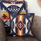 Pendleton Nehalem Navy Decorative Pillow – 16 × 16 Inches