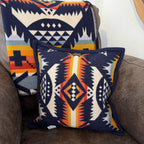 Pendleton Nehalem Navy Decorative Pillow – 16 × 16 Inches
