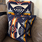 Pendleton Nehalem Navy Decorative Pillow – 16 × 16 Inches