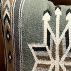Sage Southwestern Handwoven Wool Pillow – 20 × 20 Inches