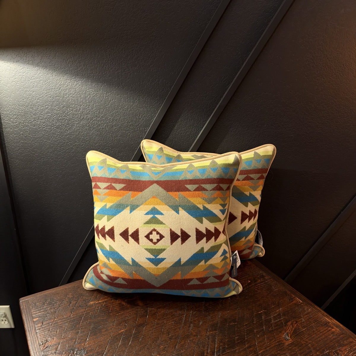 Pendleton Southwestern Geometric Accent Pillow – 18 × 18 Inches