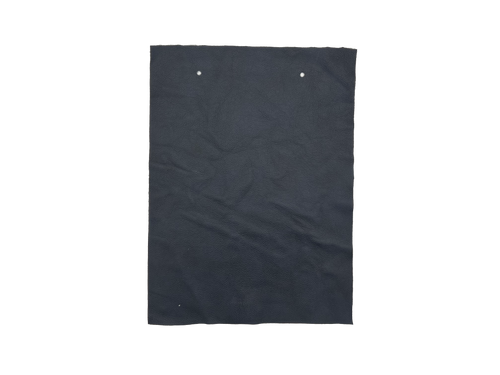 Arez Plush leather swatch — deep jet black soft supple custom upholstery option