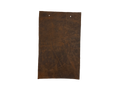 Cora Sierra leather swatch — rich dark brown heavily mottled pull-up custom upholstery option
