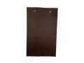 Cowboy Bourbon leather swatch — deep dark chocolate brown smooth matte custom upholstery option