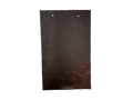 Cowboy Whiskey leather swatch — almost black dark espresso high-gloss warm amber undertones custom upholstery option