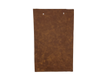 Dillon Amber leather swatch — rich warm brown mottled pull-up custom upholstery option