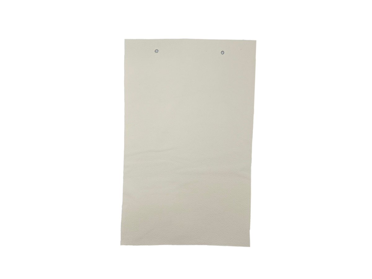 Fendi White leather swatch — clean creamy off-white smooth refined custom upholstery option