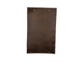 Galveston Vintage leather swatch — deep moody dark brown mottled pull-up custom upholstery option