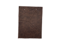 Jupiter Fudge leather swatch — deep dark chocolate brown velvety distressed custom upholstery option