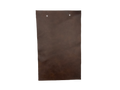 Relic Toast leather swatch — deep dark brown smooth semi-aniline custom upholstery option
