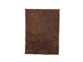 Rezza Coconut Husk leather swatch — richly distressed dark brown custom upholstery option