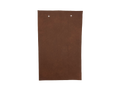 Simpson Amarula leather swatch — rich deep chocolate brown full-grain custom upholstery option