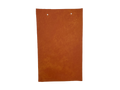 Simpson Sorrano leather swatch — warm cognac terracotta full-grain custom upholstery option