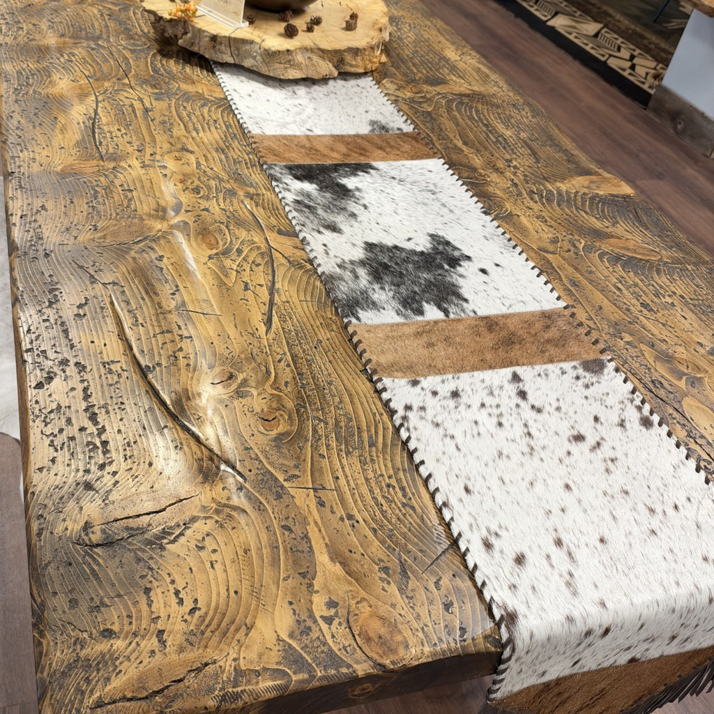 Speckled Cowhide Table Runner – 10' 5"