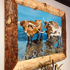 Longhorns | Oil on Canvas | Judith Dickinson