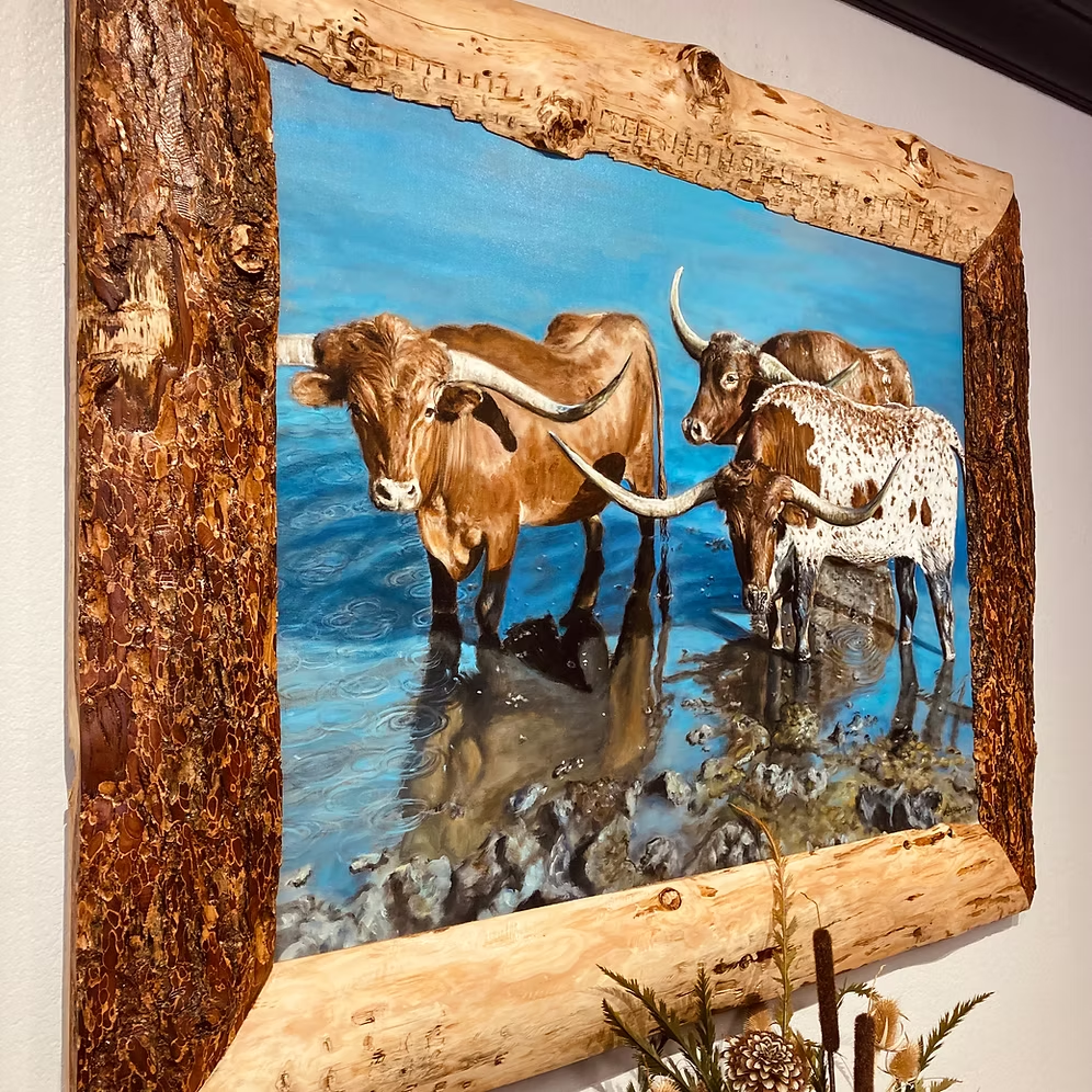 Longhorns | Oil on Canvas | Judith Dickinson