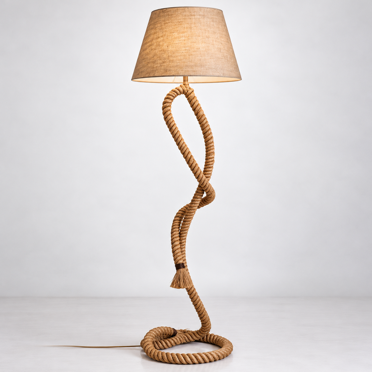 Natural Rope Floor Lamp – 67 Inches