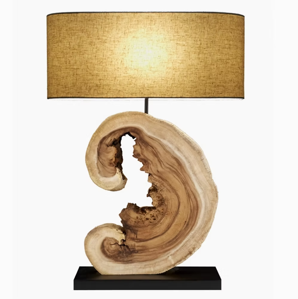 Natural Arbor Acacia Wood Table Lamp – 24 Inches