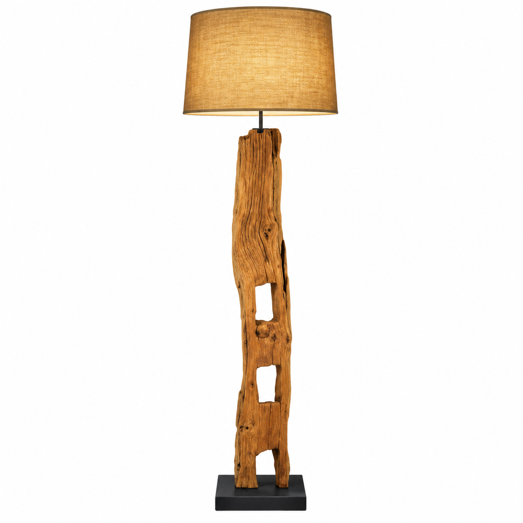 Fence Post Teak Floor Lamp – 69 Inches