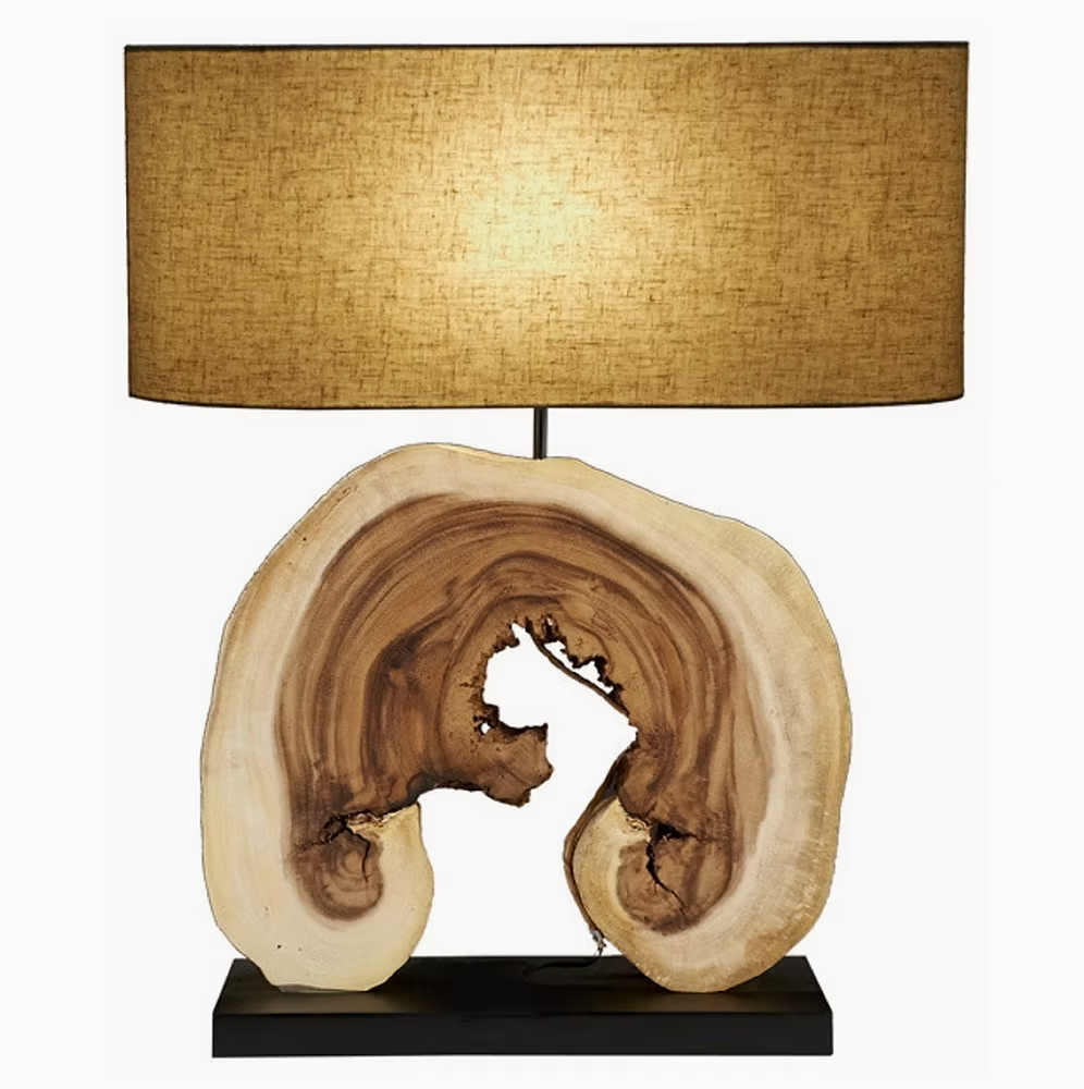 Natural Arbor Acacia Wood Table Lamp – 24 Inches