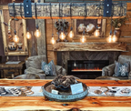 Handcrafted Wood Beam Chandelier