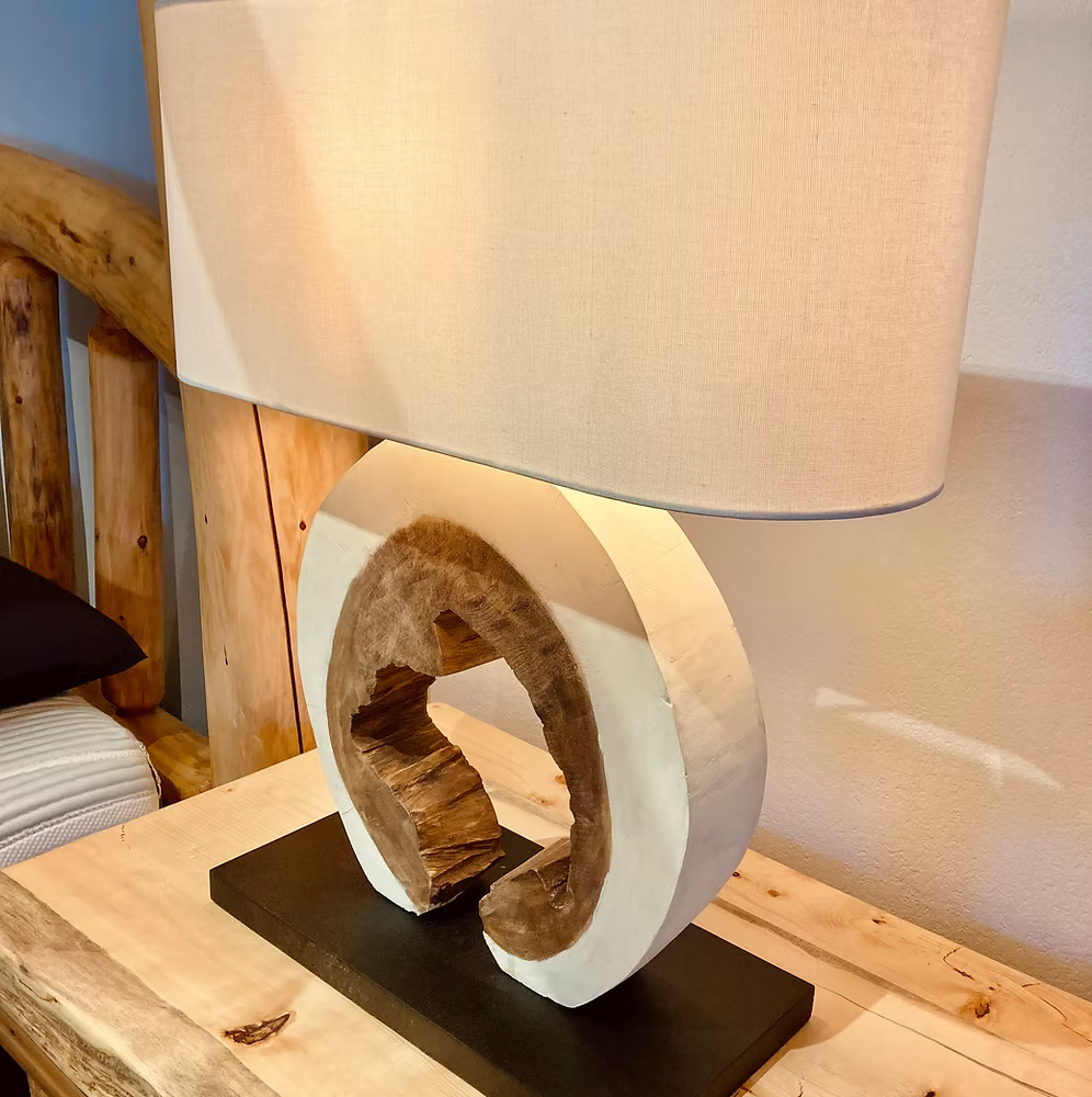 Natural Arbor Acacia Wood Table Lamp – 24 Inches