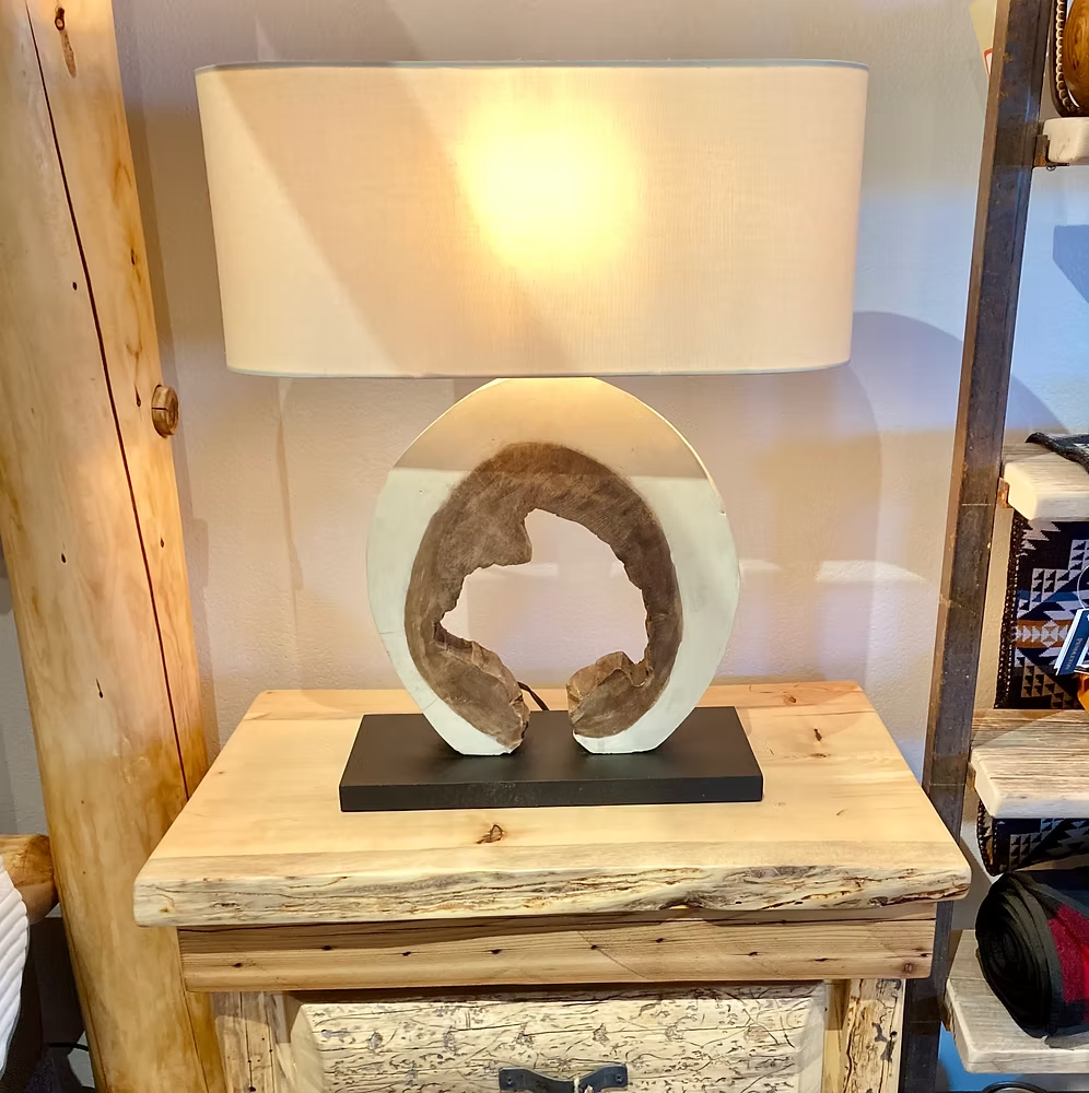 Natural Arbor Acacia Wood Table Lamp – 24 Inches