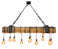 Handcrafted Wood Beam Chandelier