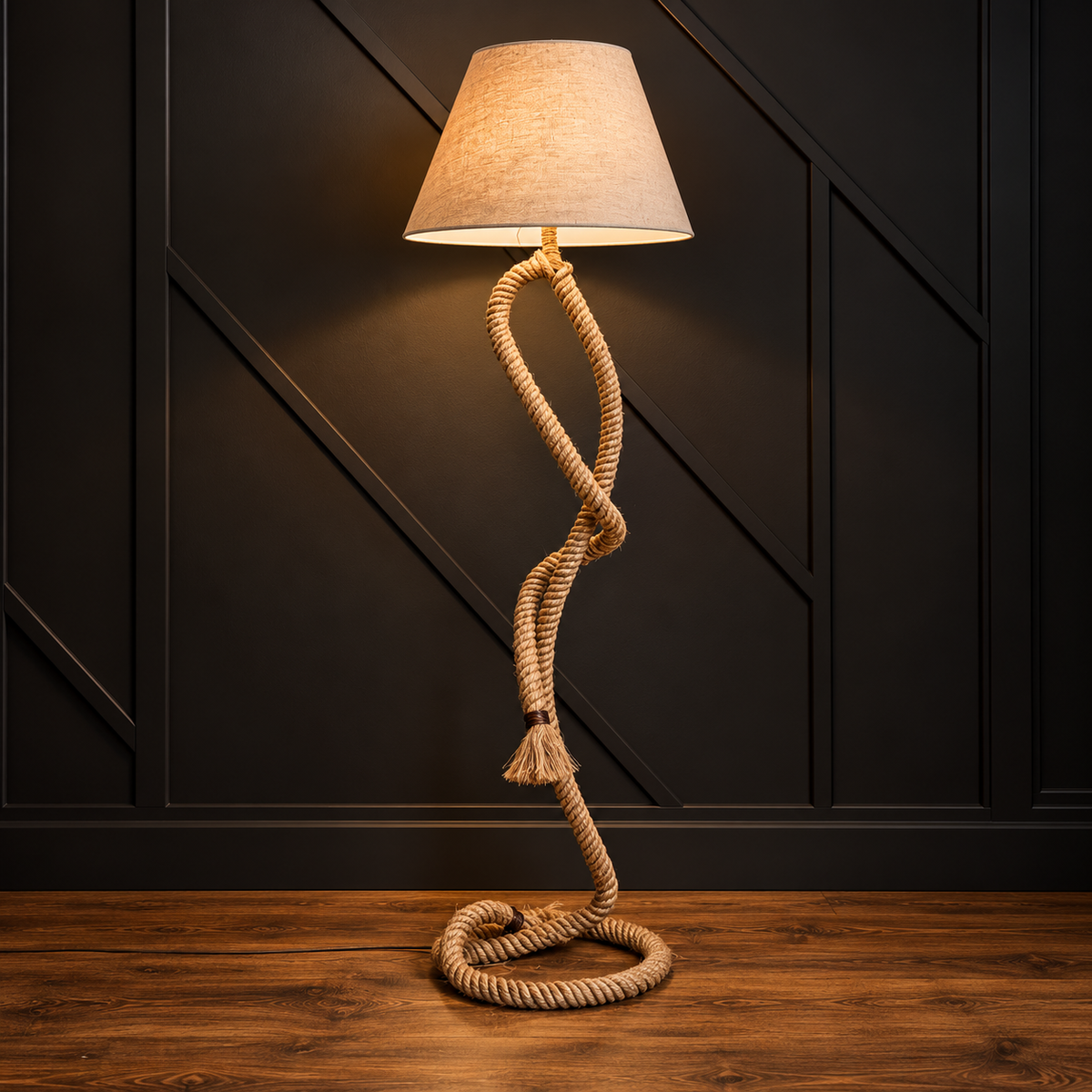 Natural Rope Floor Lamp – 67 Inches