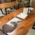 Salt & Pepper Cowhide Table Runner – 8'
