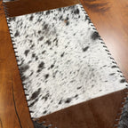 Salt & Pepper Cowhide Table Runner – 8'