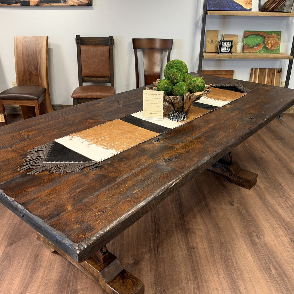 Tricolor Cowhide Table Runner – 6'